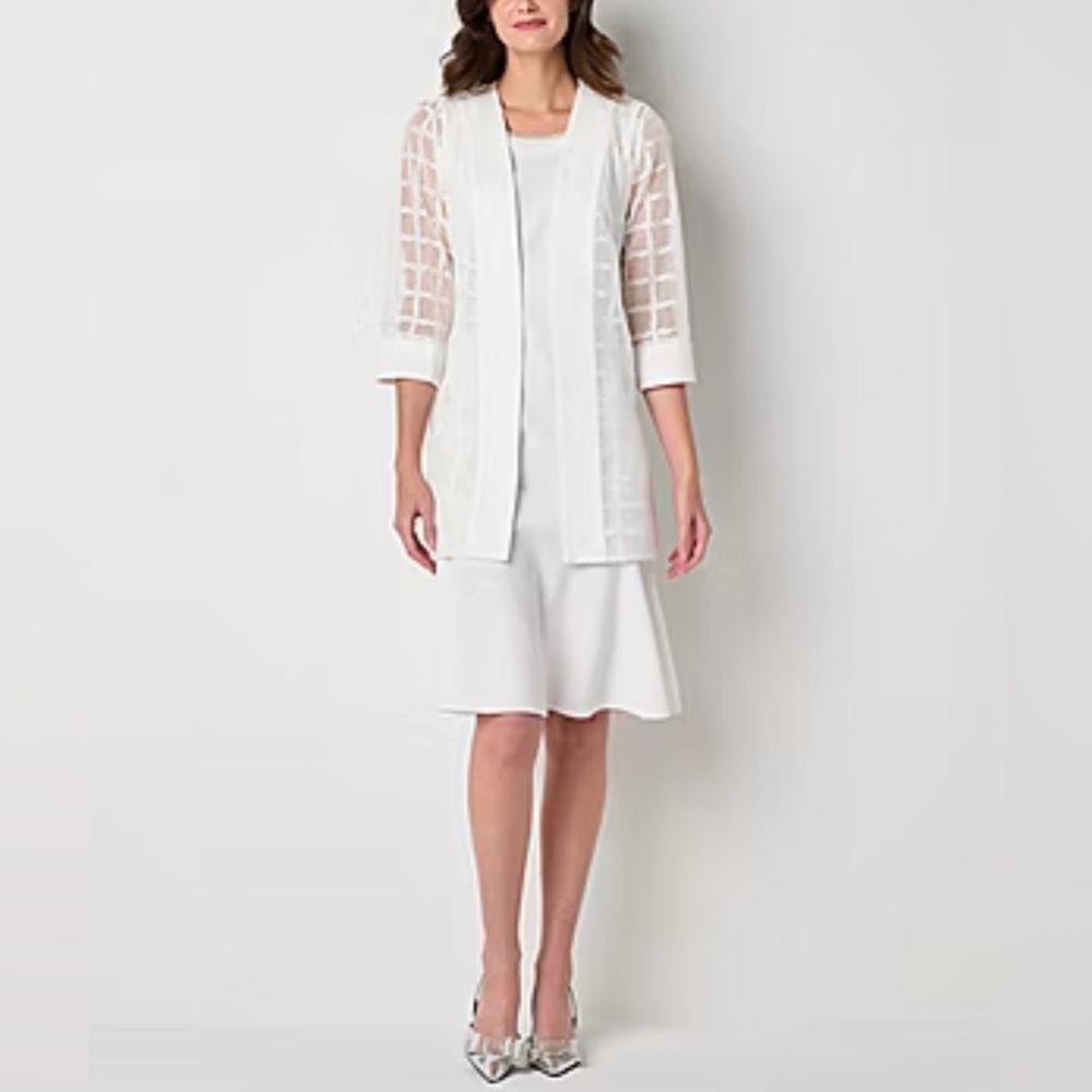 Maya Brooke Elegant White Women's Dress